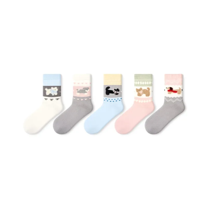 Primeet Mid Calf Socks Women's 5 Pack-18