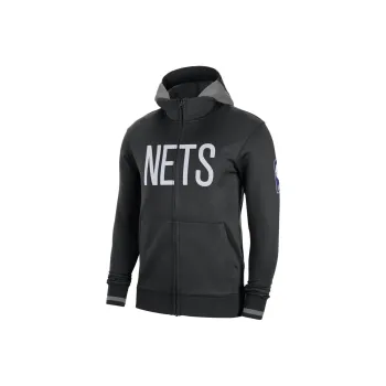 Nike Nba Brooklyn Nets Showtime Dri Fit Full Zip Hoodie