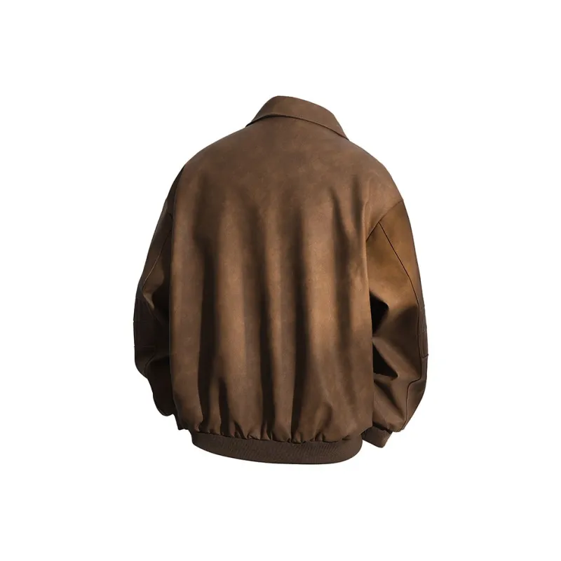 YOSICIL Leather Jacket Unisex Moss Green-5
