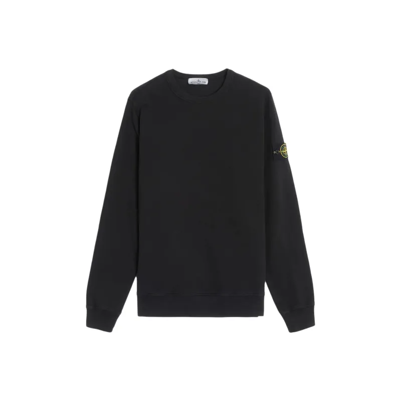 STONE ISLAND FW23 Compass-badge Cotton Sweatshirt Black-0