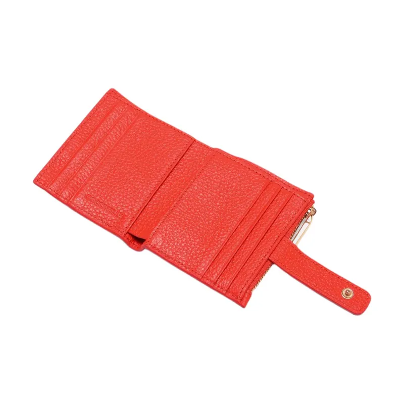 COCCINELLE Grain Leather Wallet Trumpets Women's Orange-2