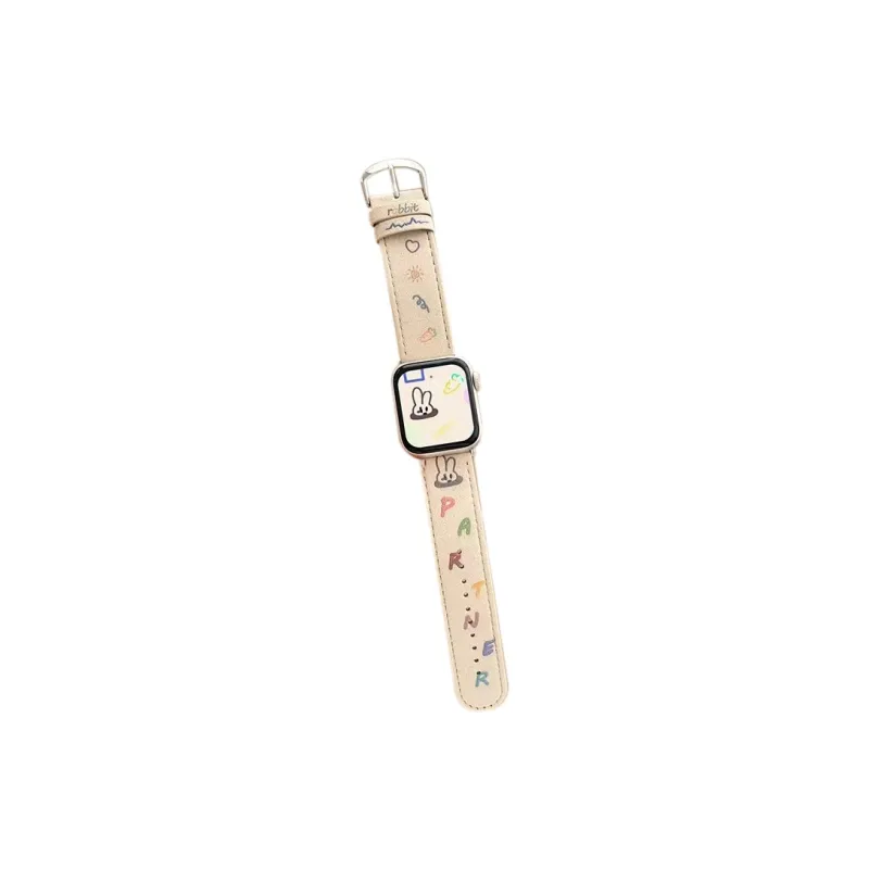 IOTS Apple Compatibility Watch Band 235mm Artificial Leather Material-2