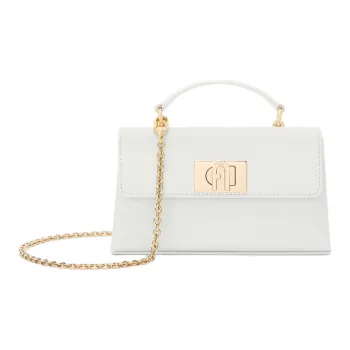 Furla 1927 Collection Leather One Shoulder Handbag Mini Women's White
