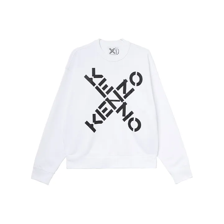 KENZO Letter Logo Sweatshirt Men's White-0