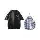 2 Pack (Black Short-Sleeved+Black Shirt)