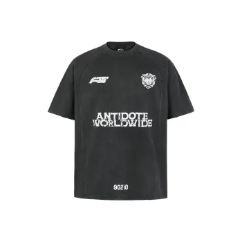 Antidote Worldwide T Shirt Unisex Washed Black