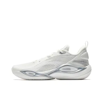 Anta Cushioning Slip Resistant Low Top Basketball Shoes Men's Papyrus White