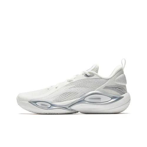 Anta Cushioning Slip Resistant Low Top Basketball Shoes Men's Papyrus White
