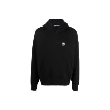 PALM ANGELS Palm Patch Taping Popover Hoodie
