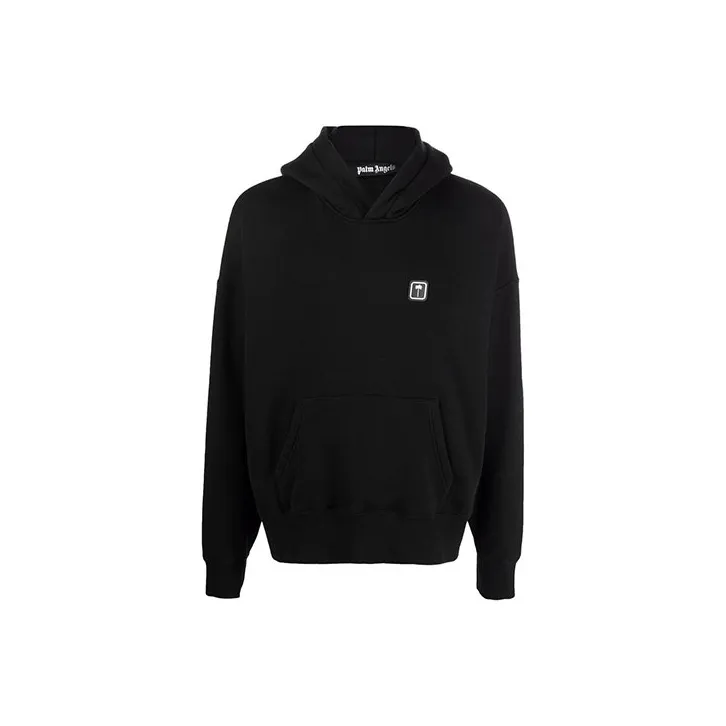 PALM ANGELS Palm Patch Taping Popover Hoodie-0