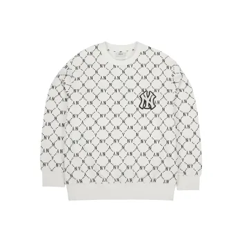 MLB Old Flower Sweatshirts Unisex Cream