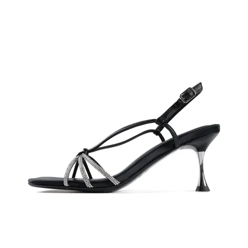 CICIFOR Moroccan Diamond Sea One Strap Sandals 7cm Women's Black