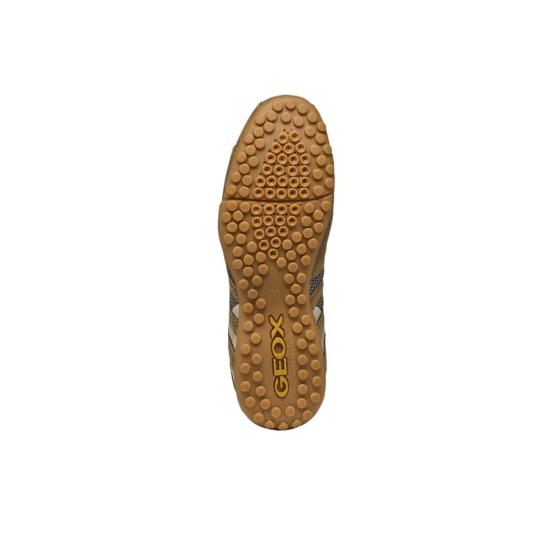 GEOX Snake Cushioning, Wear Resistant Low Top Casual Shoes Men's Brown Gray-4
