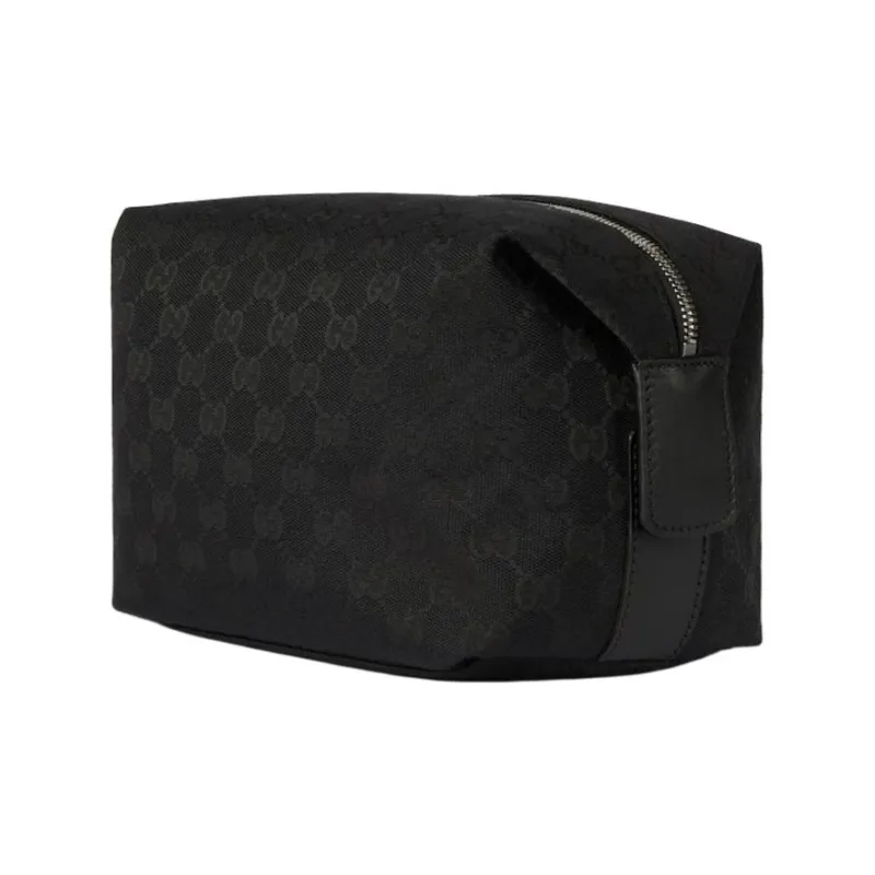 GUCCI Canvas Toiletry Bag Unisex Black-1