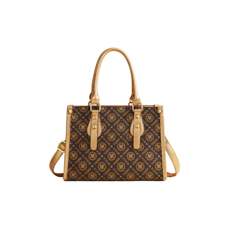 Weymond PU Tote Shoulder Bag Crossbody Bag Handbag Women's Coffee/Earth Yellow/Champagne-0