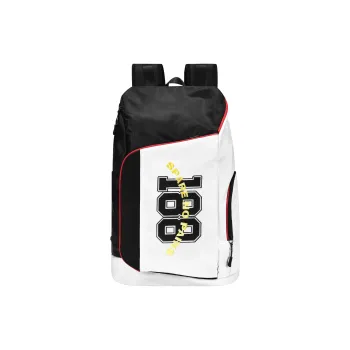 Spare No Pains. Polyester Backpack Regular Unisex Black White