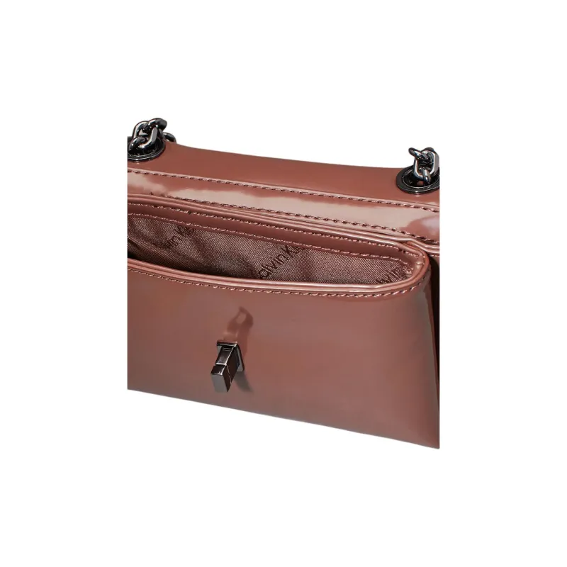 CALVIN KLEIN Artificial Leather Crossbody Bag Shoulder Bag Small Size Women's Orange-2
