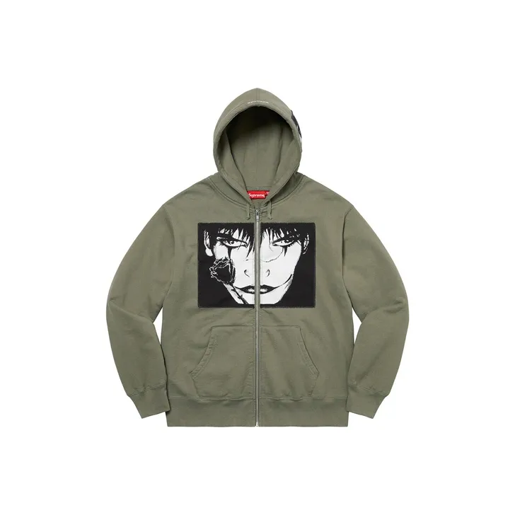 Supreme X The Crow Zip Up Hooded Sweatshirt-6