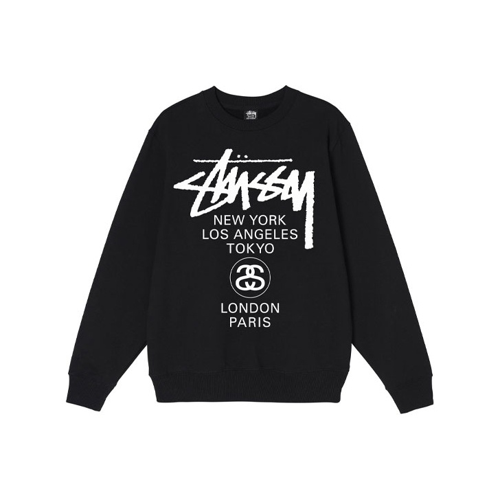 Stussy Fleece Raglan Crew Gray XL - POIZON
