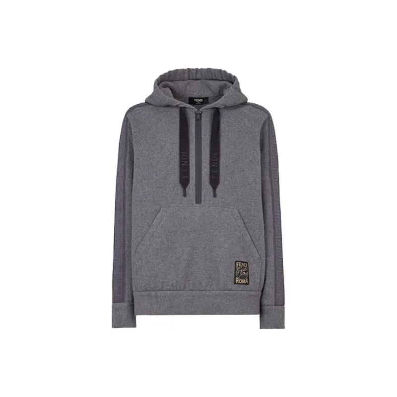FENDI Sweatshirts Men Gray-0