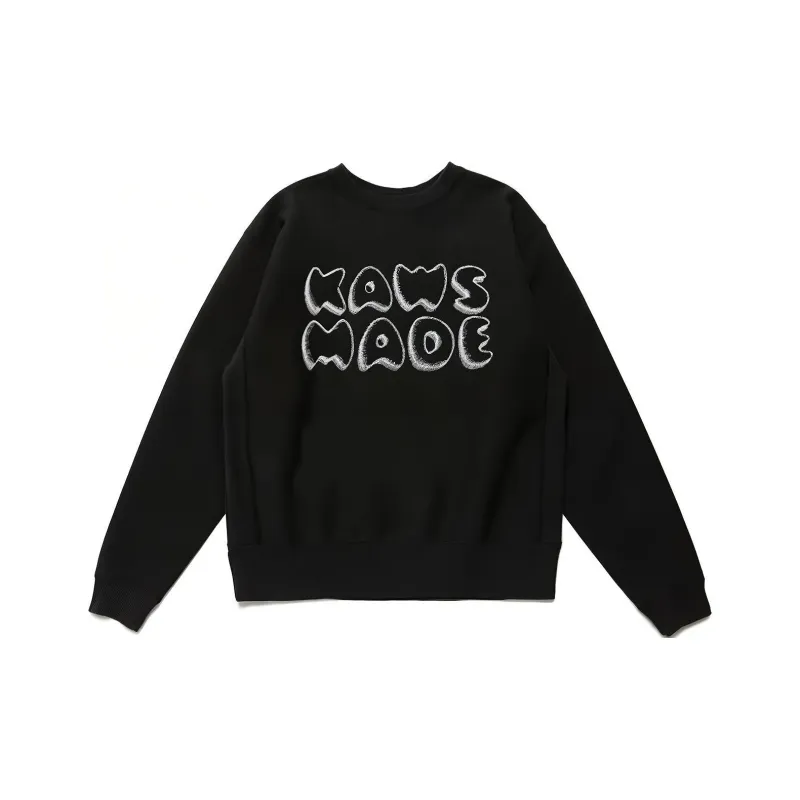 Kaws X HUMAN MADE HUMAN MADE X KAWS Co branded Series Sweatshirts Unisex Black-0