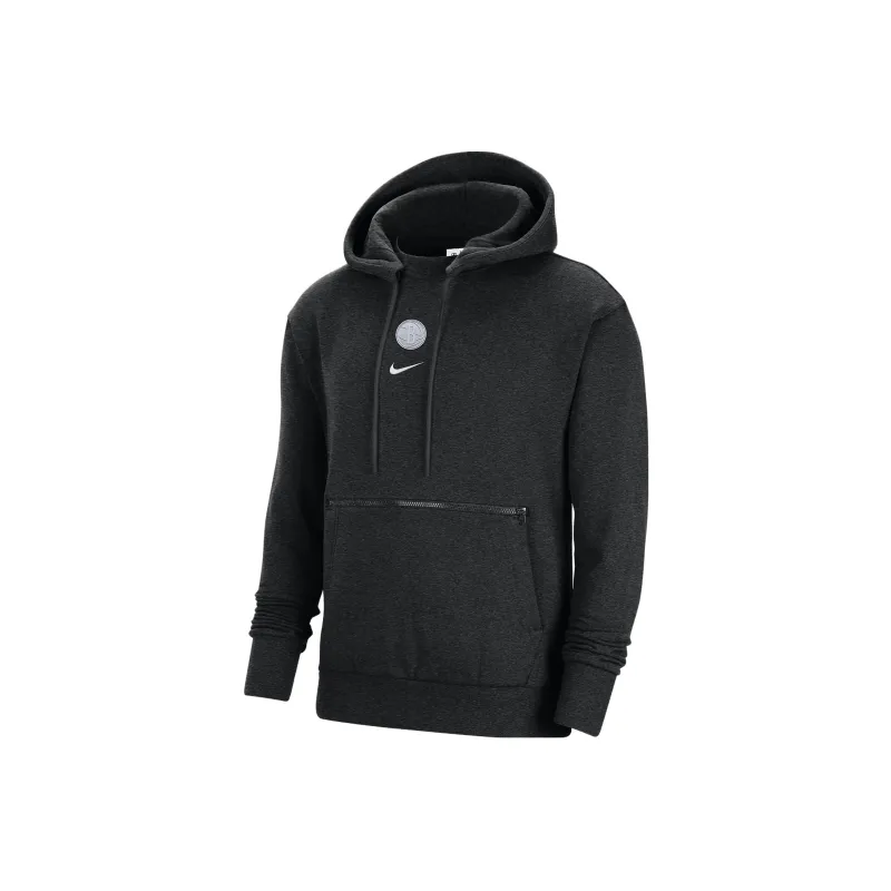 Nike Nba Brooklyn Nets Courtside Fleece Pullover Loose Fit Hoodie-0