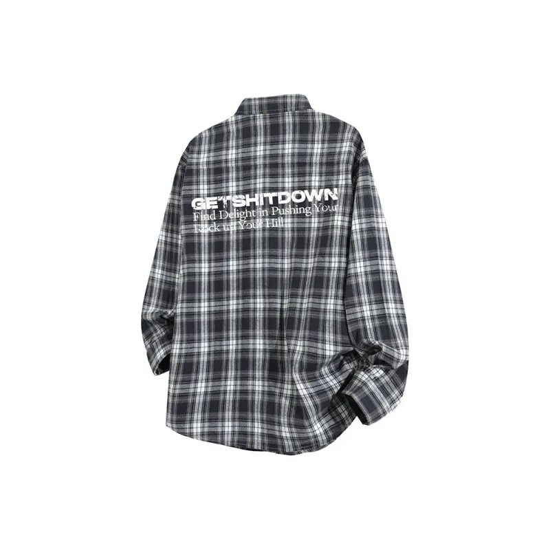 FAX FOR FMACM Shirt Unisex Gray Blue Plaid-14