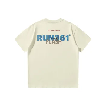 361° T Shirt Unisex Sand Brown White