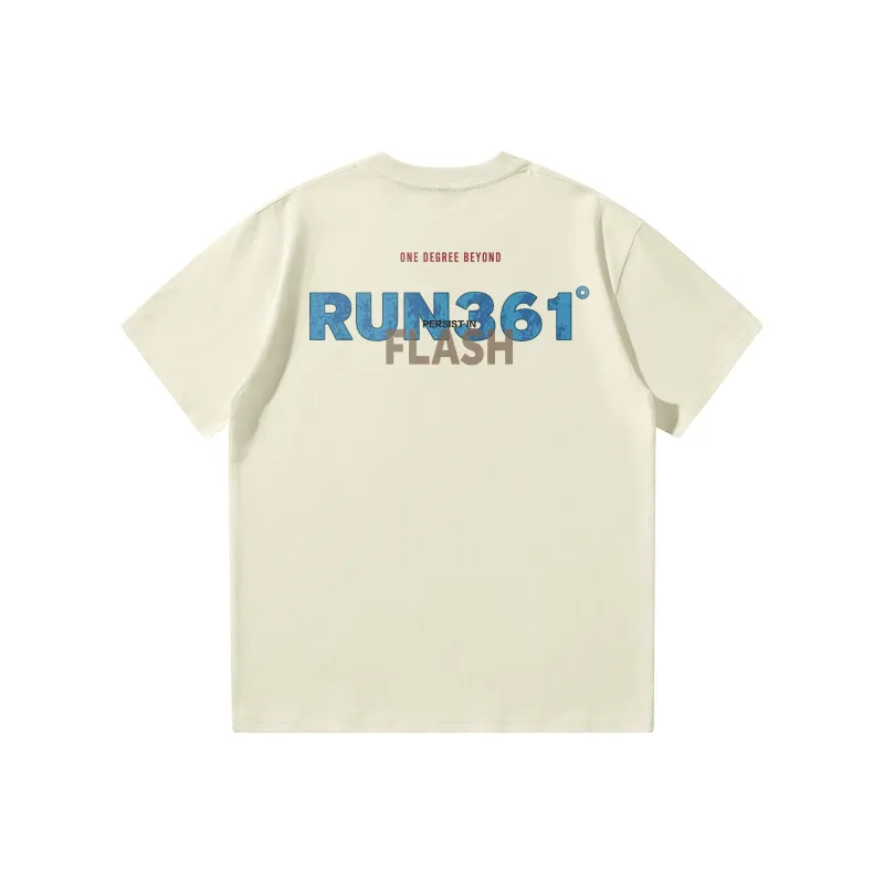 361° T Shirt Unisex Sand Brown White-0