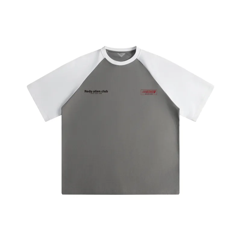 REDU T-Shirt Unisex White & Navy Blue Sleeves-12