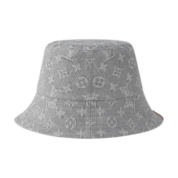 LOUIS VUITTON Cotton Bucket Hats Women's Gray