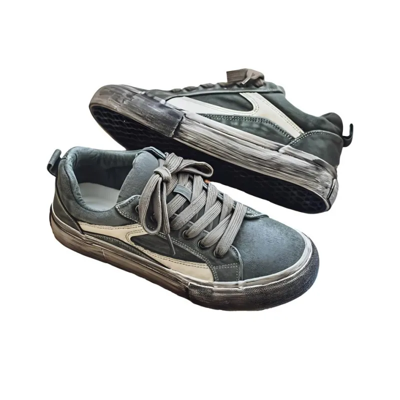 AMICNIEGD Abrasion Resistant Breathable Low Top Canvas Shoes Men's-4