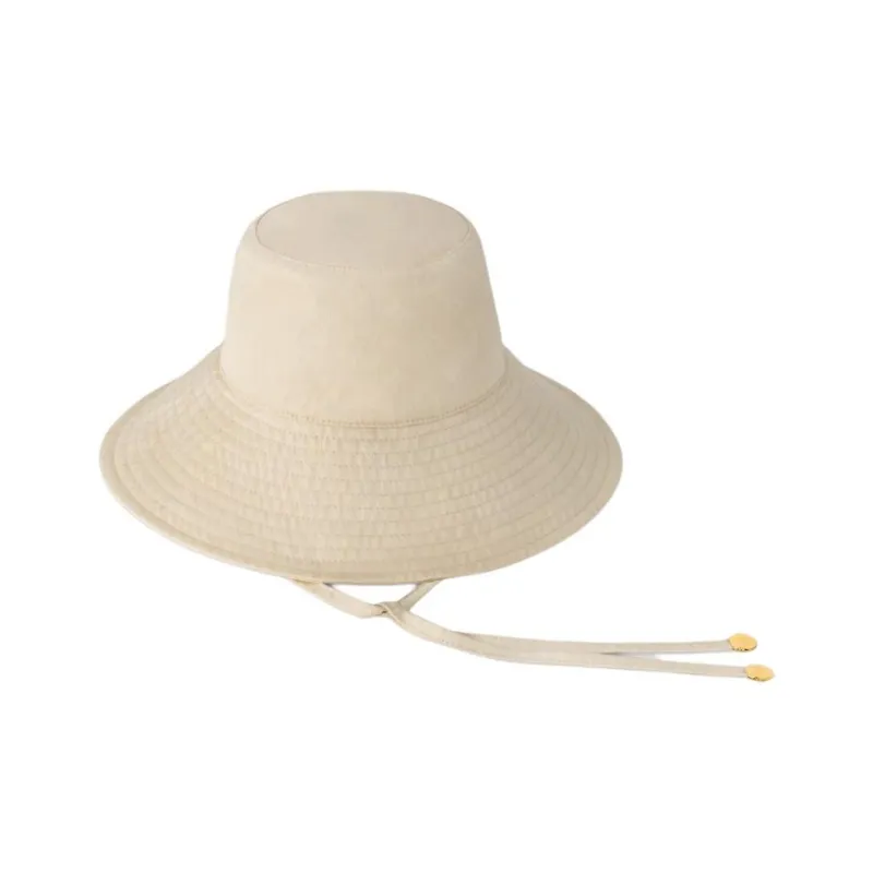 LOUIS VUITTON Cotton Fabric Cotton Bucket Hats Women's Beige-1