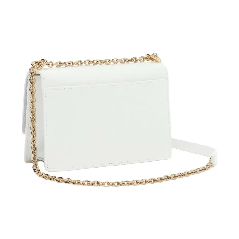 Furla 1927 Collection Textured Leather Shoulder Bag, Crossbody Bag Mini Women's White-2