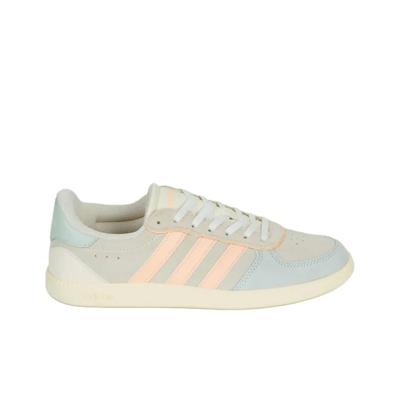 Adidas BREAKNET SLEEK Anti Slip Wear Resistant Low Top Skateboard Shoes Women's Beige Blue-1