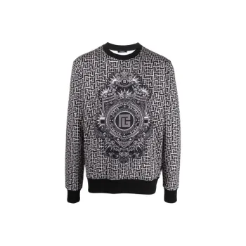BALMAIN Sweatshirts Men Gray