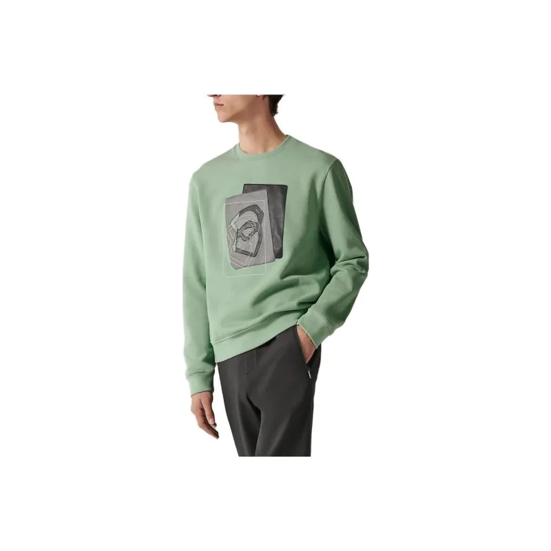 HERMES Sweatshirts Men Aqua Blue-0
