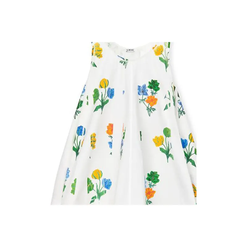 LOEWE Sleeveless Dresses Women's White-3