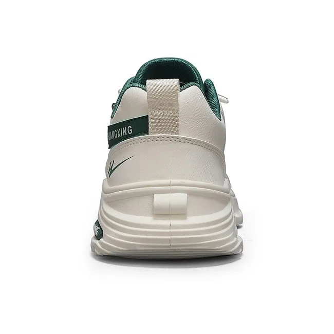 Binary Non slip Lightweight Low Top Casual Shoes Men's Beige Green-3