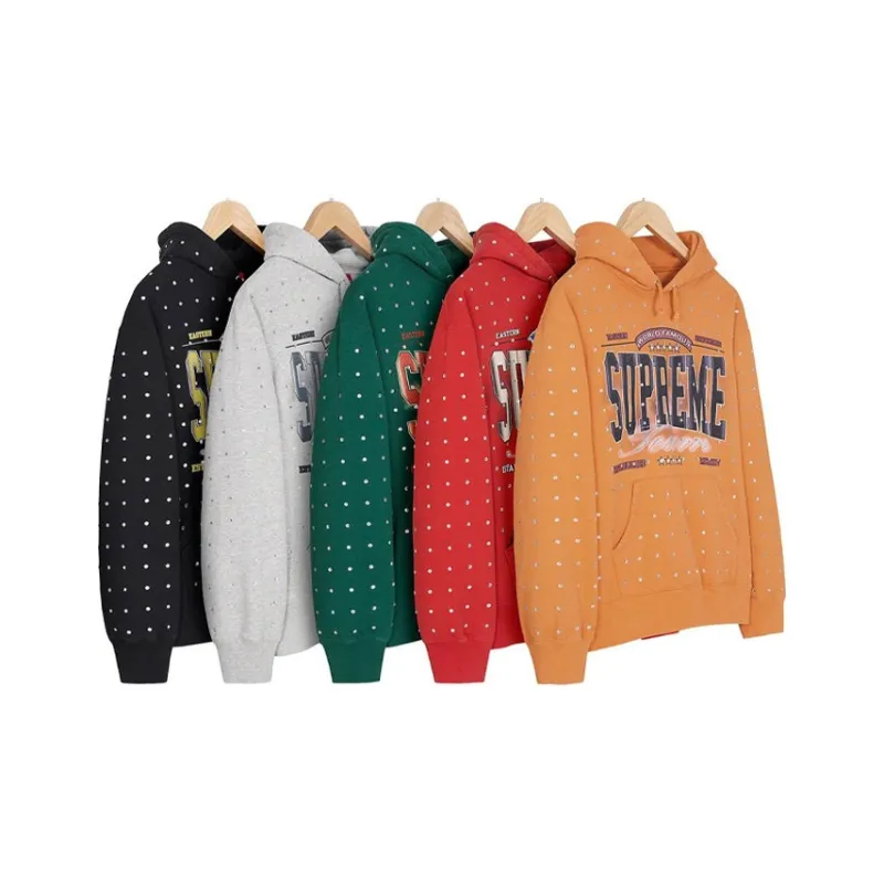 Supreme Rhinestone Hooded Sweatshirt-1