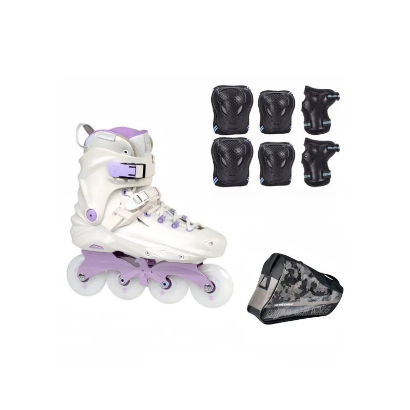 FLYING EAGLE Inline Skates Aluminum Alloy PP PU Unisex White Purple-0