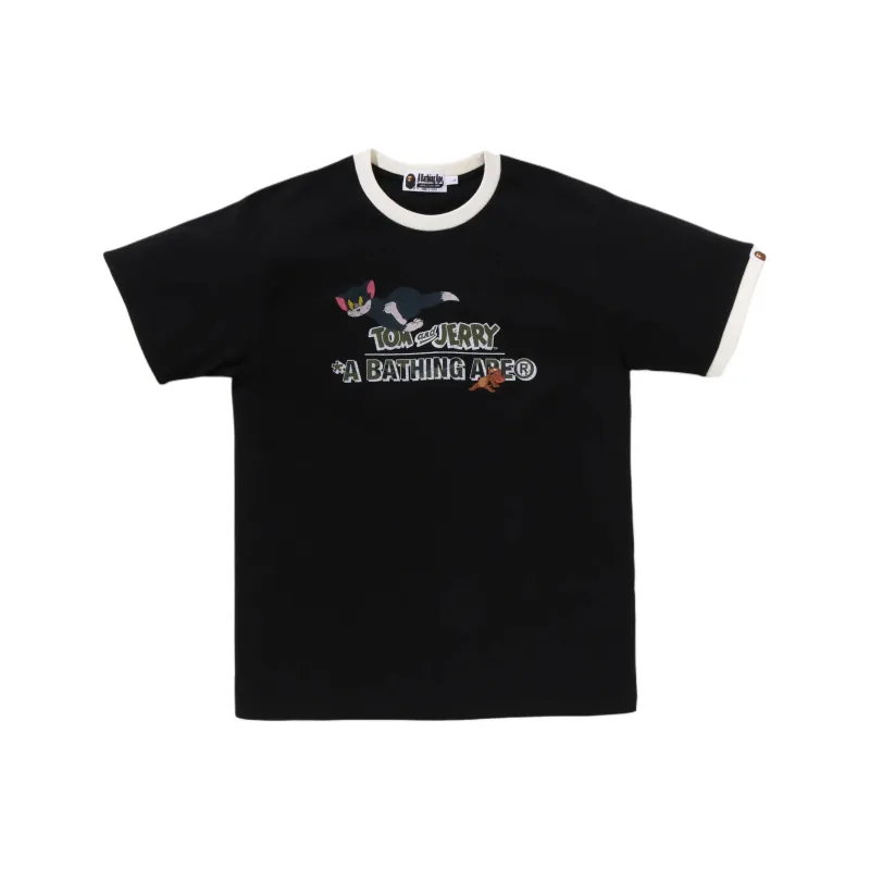 A BATHING APE X Tom And Jerry 85th Ringer Tee-0