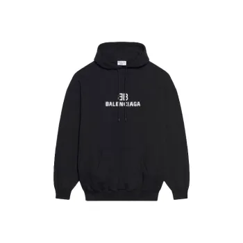 Balenciaga Mens Bb Pixel Medium Fit Hoodie