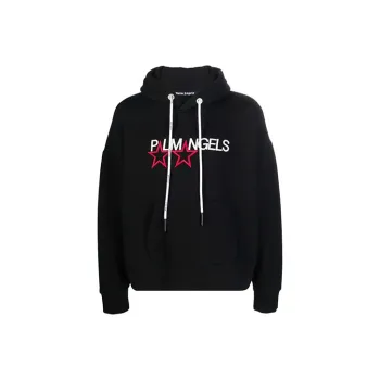 PALM ANGELS Racing Stars Logo Hoodie