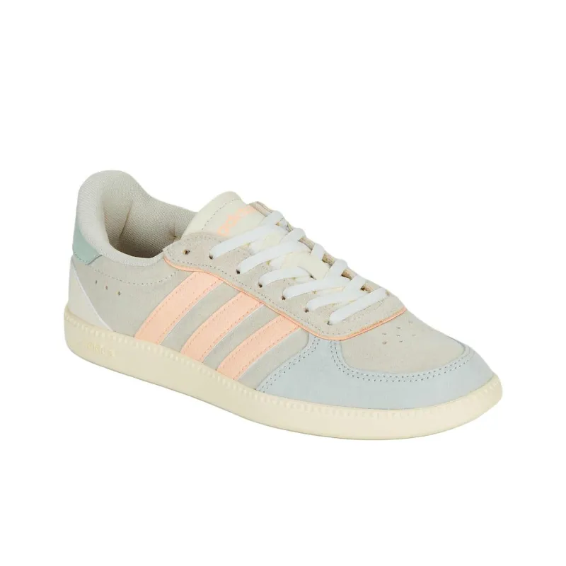 Adidas BREAKNET SLEEK Anti Slip Wear Resistant Low Top Skateboard Shoes Women's Beige Blue-3