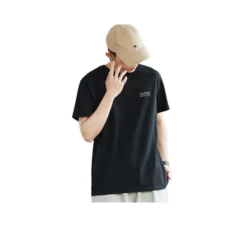 Tonlion T-Shirts Men Black