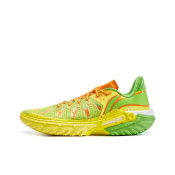 LiNing Jie Ao 2 Cushioning Anti Slip And Wear Resistant Rebound Low Top Outdoor Basketball Shoes Men's Yellow Green