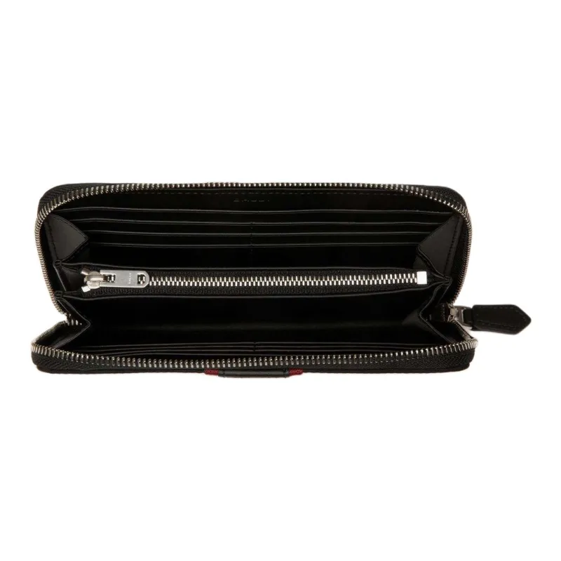 BALLY Code Nylon Fabric Wallet Men's Black-2
