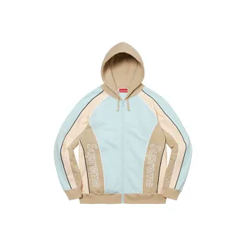 Supreme Track Paneled Zip Up Hooded Sweatshirt