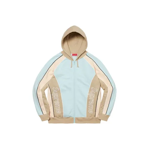 Supreme Track Paneled Zip Up Hooded Sweatshirt
